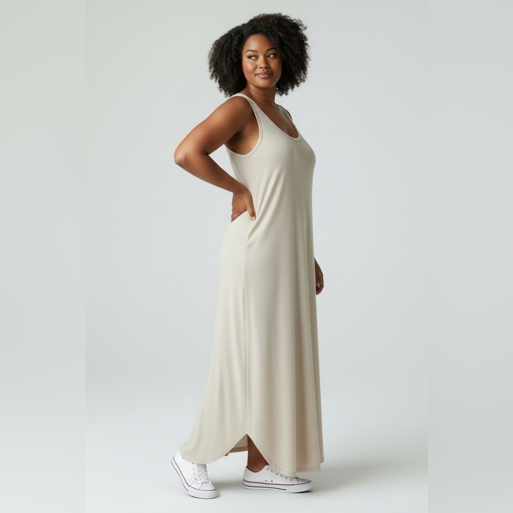 Chris & Carol Cream Maxi Dress 3XL - Picture 2 of 6